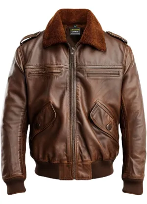 70's Vintage Brown Leather Jacket