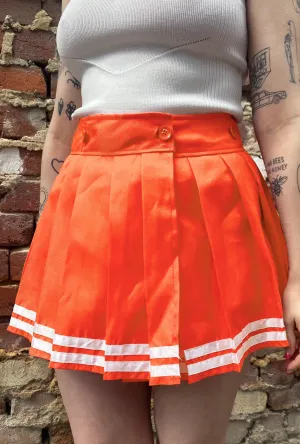 Adjustable Orange Cheerleader Skirt