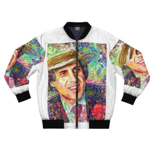 Adriano Celentano Inspired Bomber Jacket - Impressionist Oil Painting