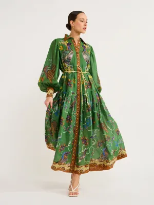 Alemais Birdie Shirtdress in Jade