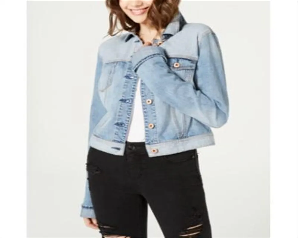 American Rag Junior's Cotton Two Tone Denim Jacket Blue