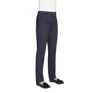 BA082-24 Brook Taverner Womens Houston Slim Leg Chinos Navy Size 24