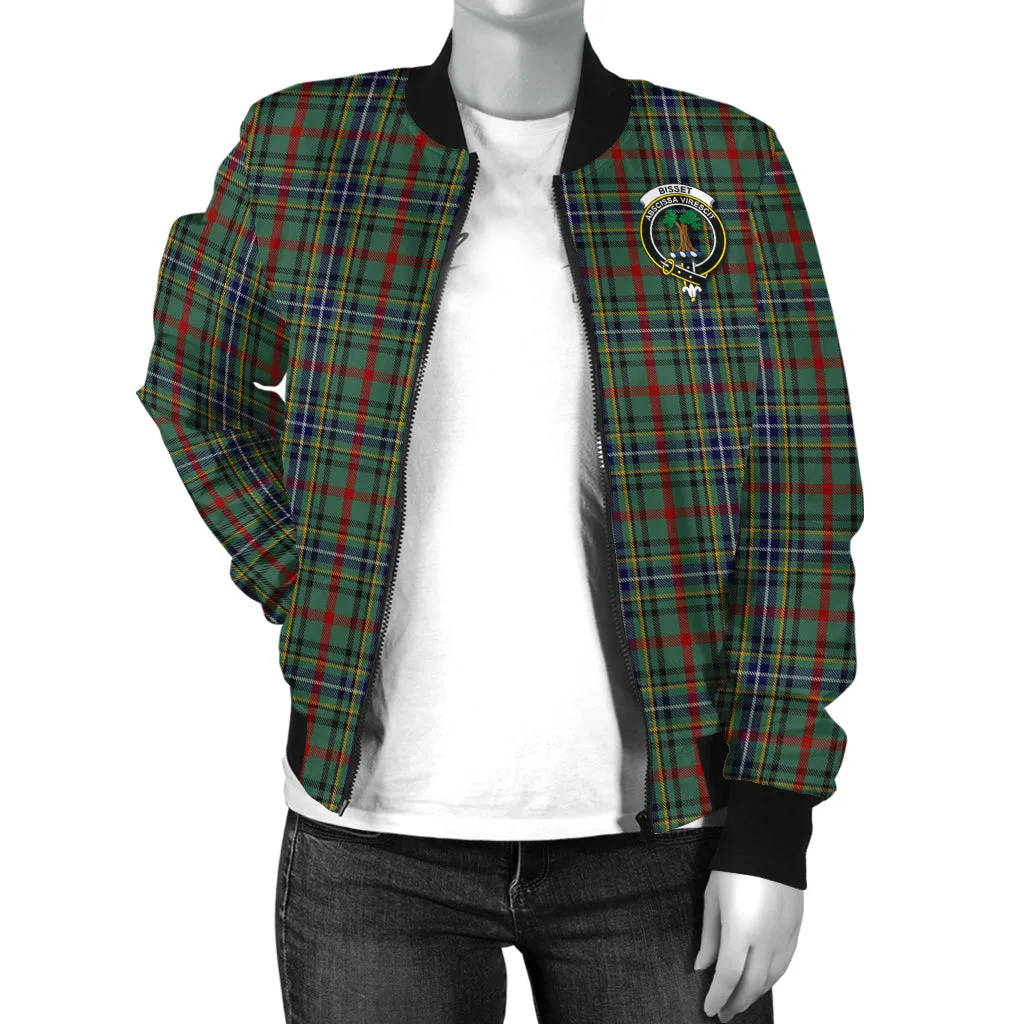 Bisset Tartan Bomber Jacket with Family Crest