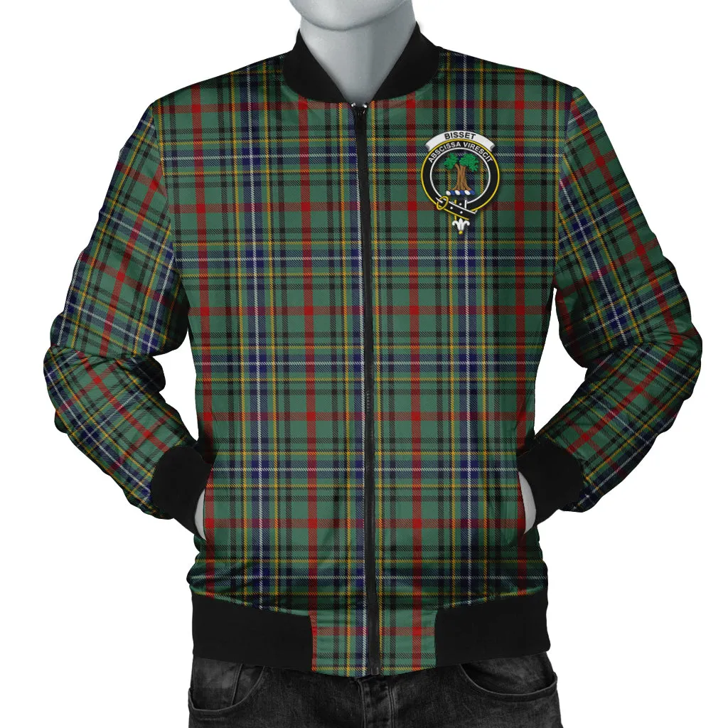 Bisset Tartan Bomber Jacket with Family Crest