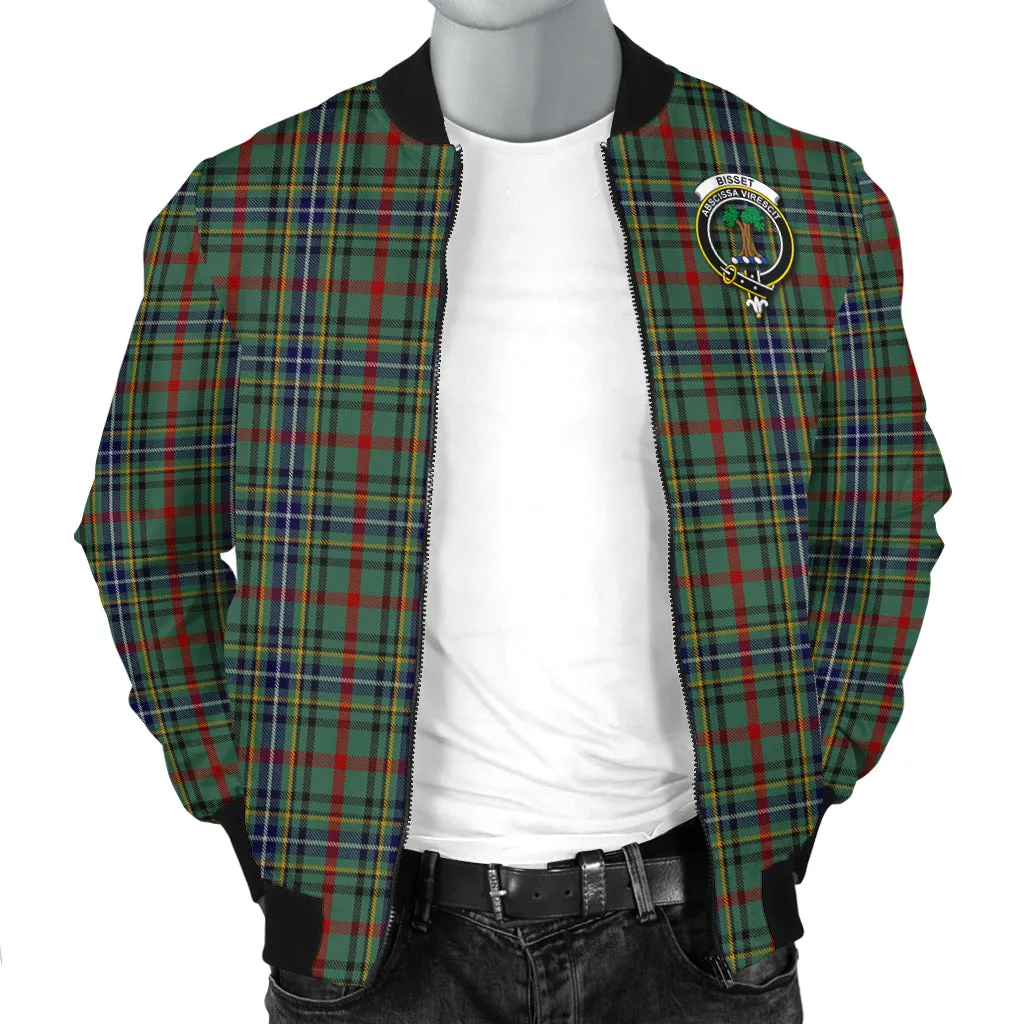 Bisset Tartan Bomber Jacket with Family Crest