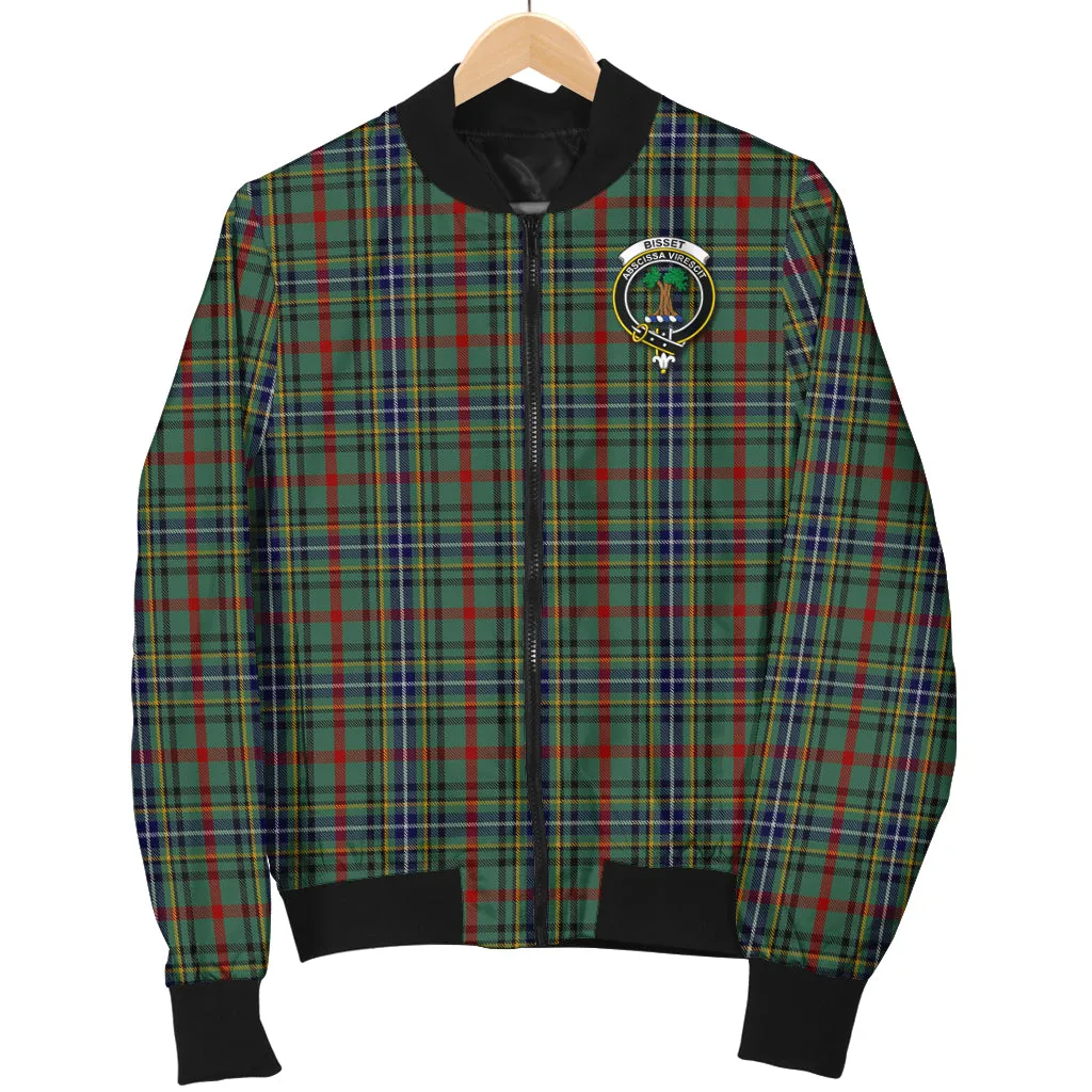 Bisset Tartan Bomber Jacket with Family Crest