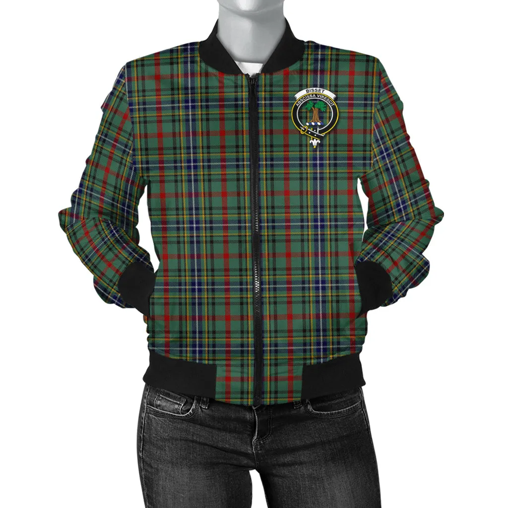 Bisset Tartan Bomber Jacket with Family Crest