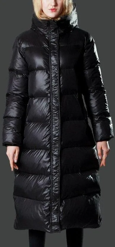 Black Hooded Puffer Coat