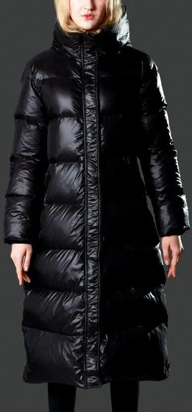 Black Hooded Puffer Coat