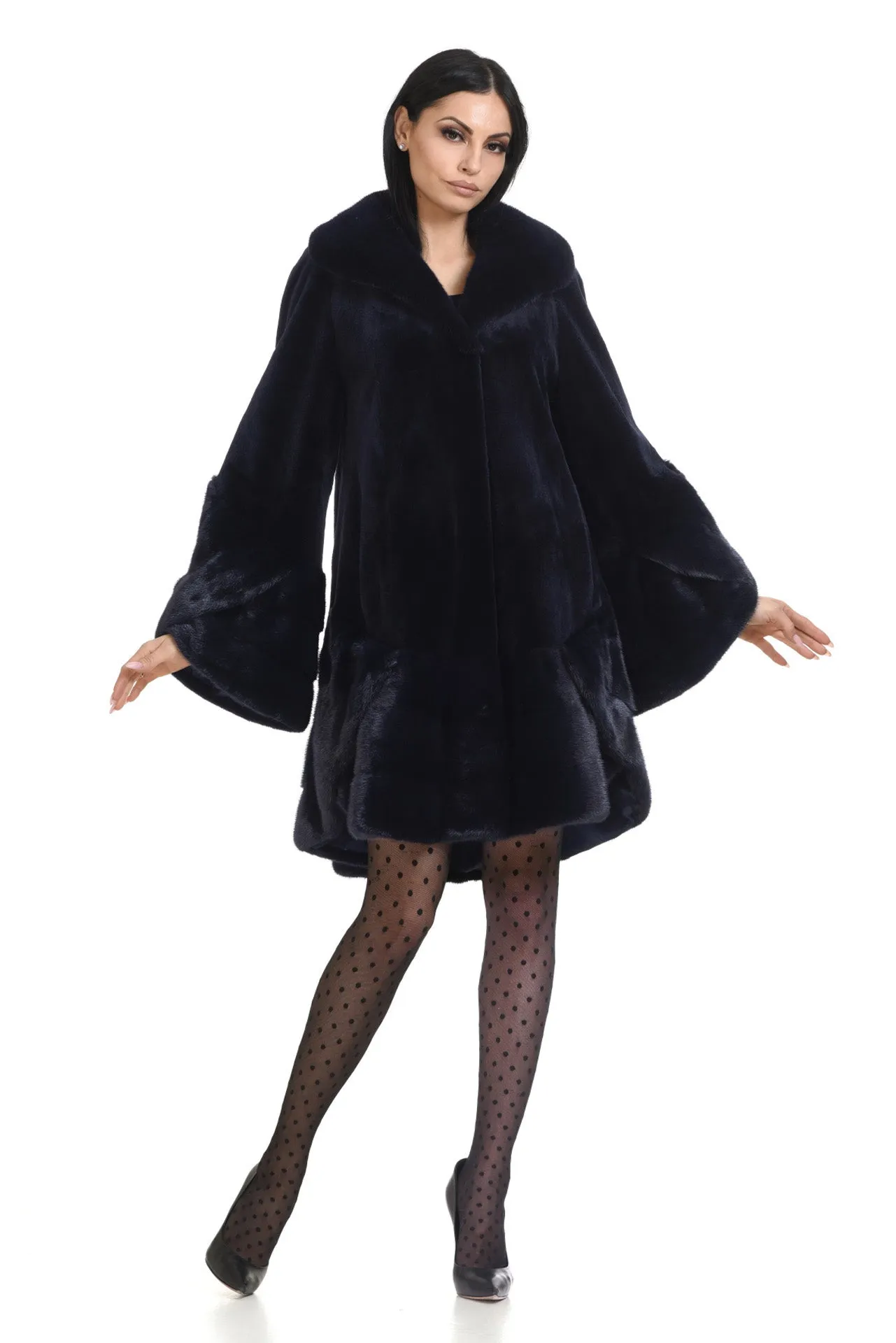 Black Ranch Mink 3/4 Coat