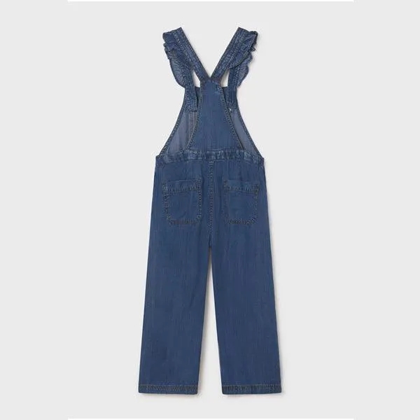 BLUE DENIM CROPPED OVERALL