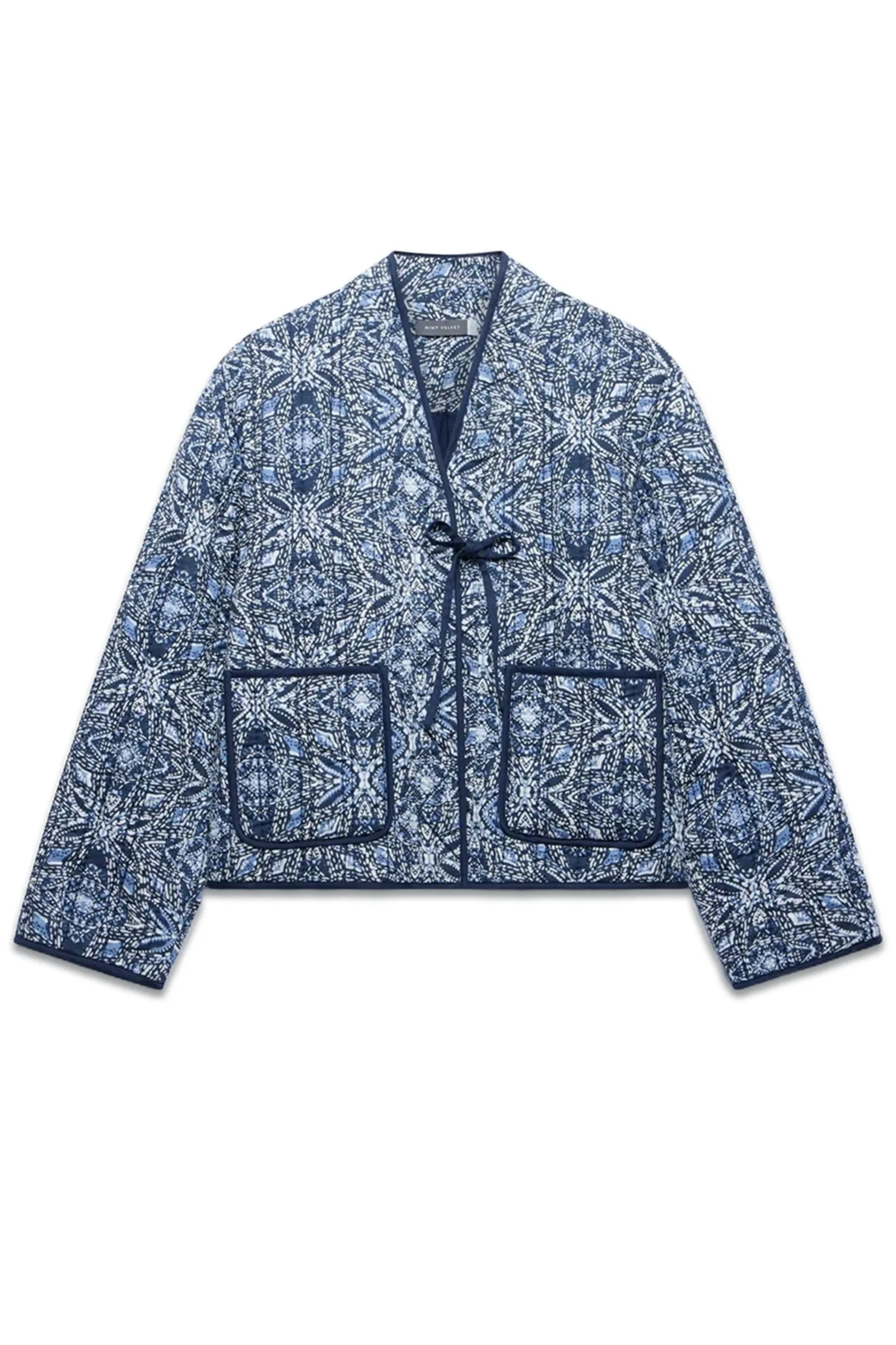 Blue Print Quilted Jacket