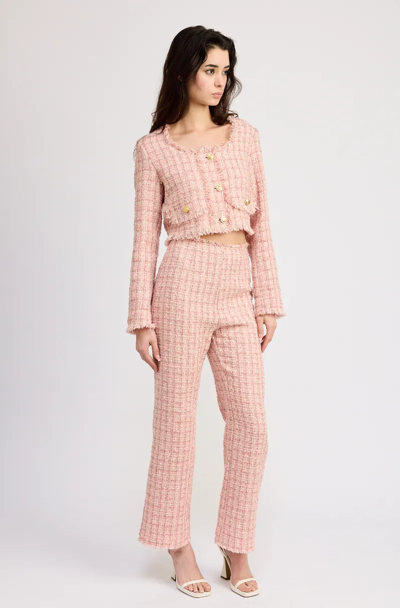 Blush Tessa Tweed Jacket