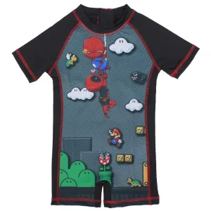 Boy's Super Mario Overall Swimsuit