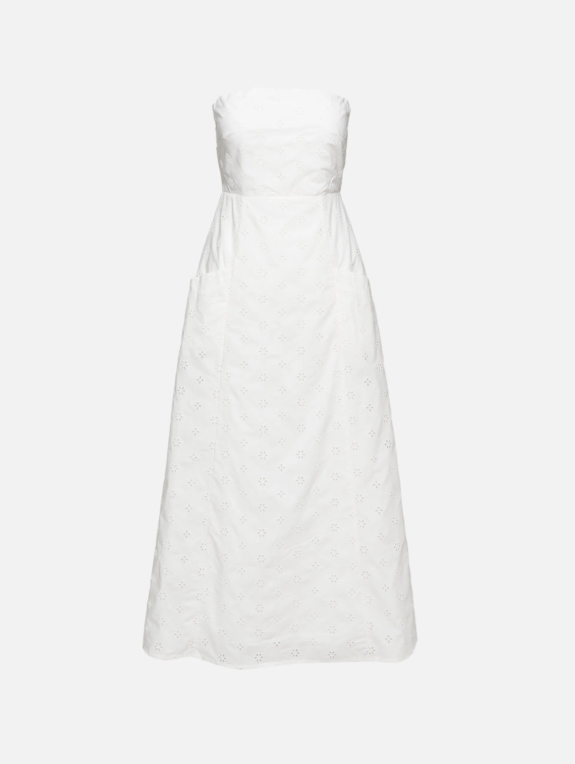 Broderie Strapless Dress