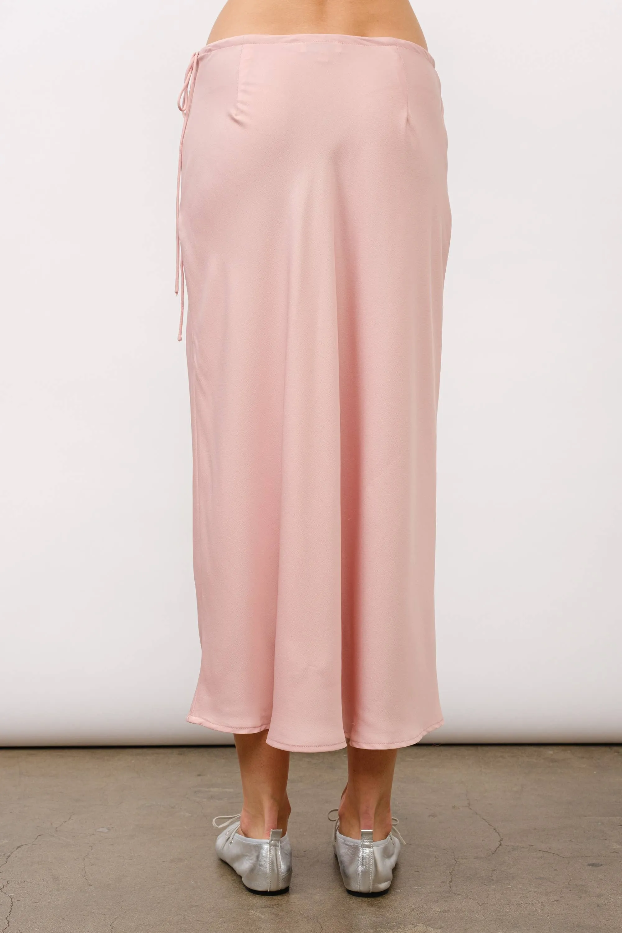 Christy Bias Midi Skirt - Pink Quartz