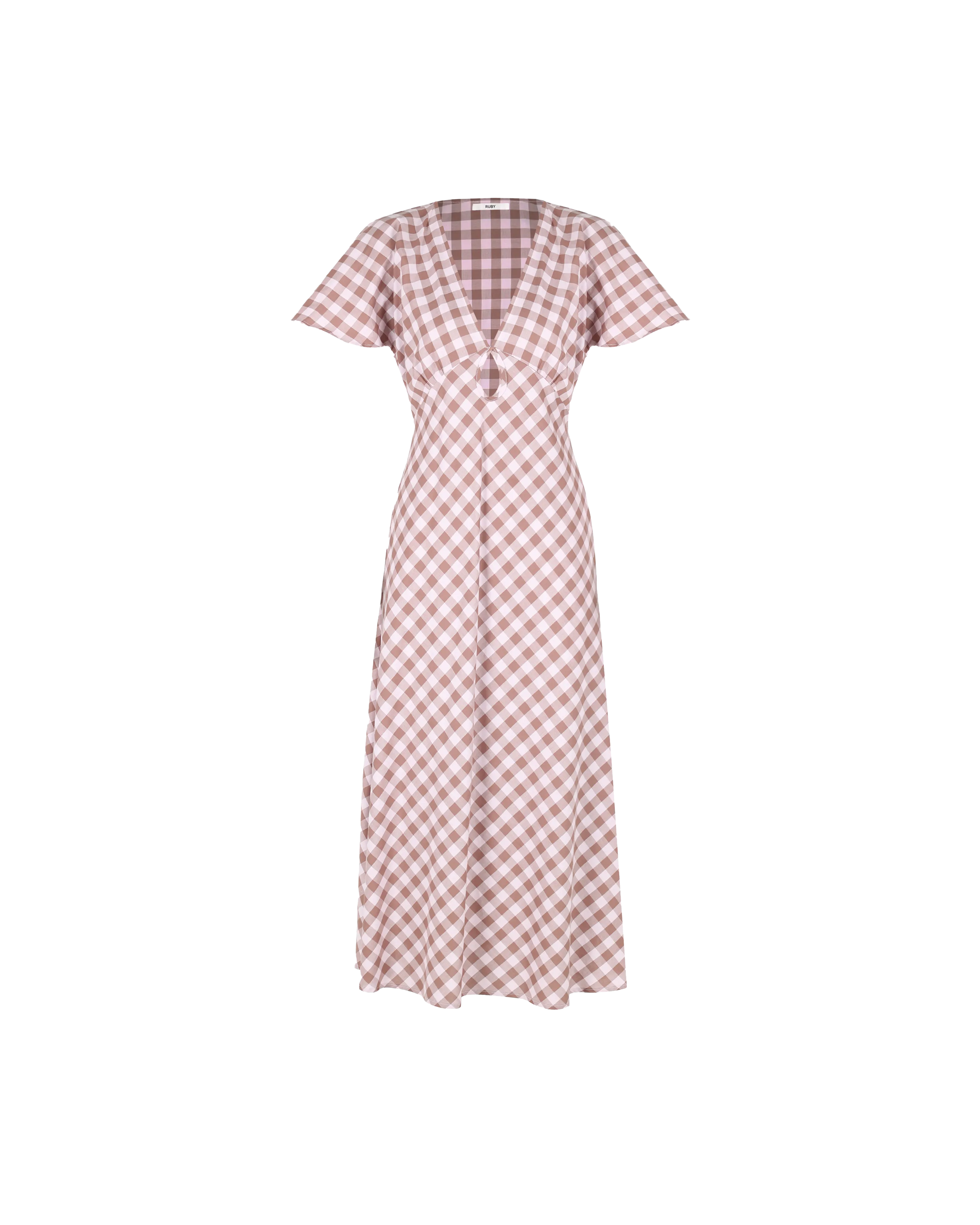 CLOVER MIDI DRESS LILAC GINGHAM