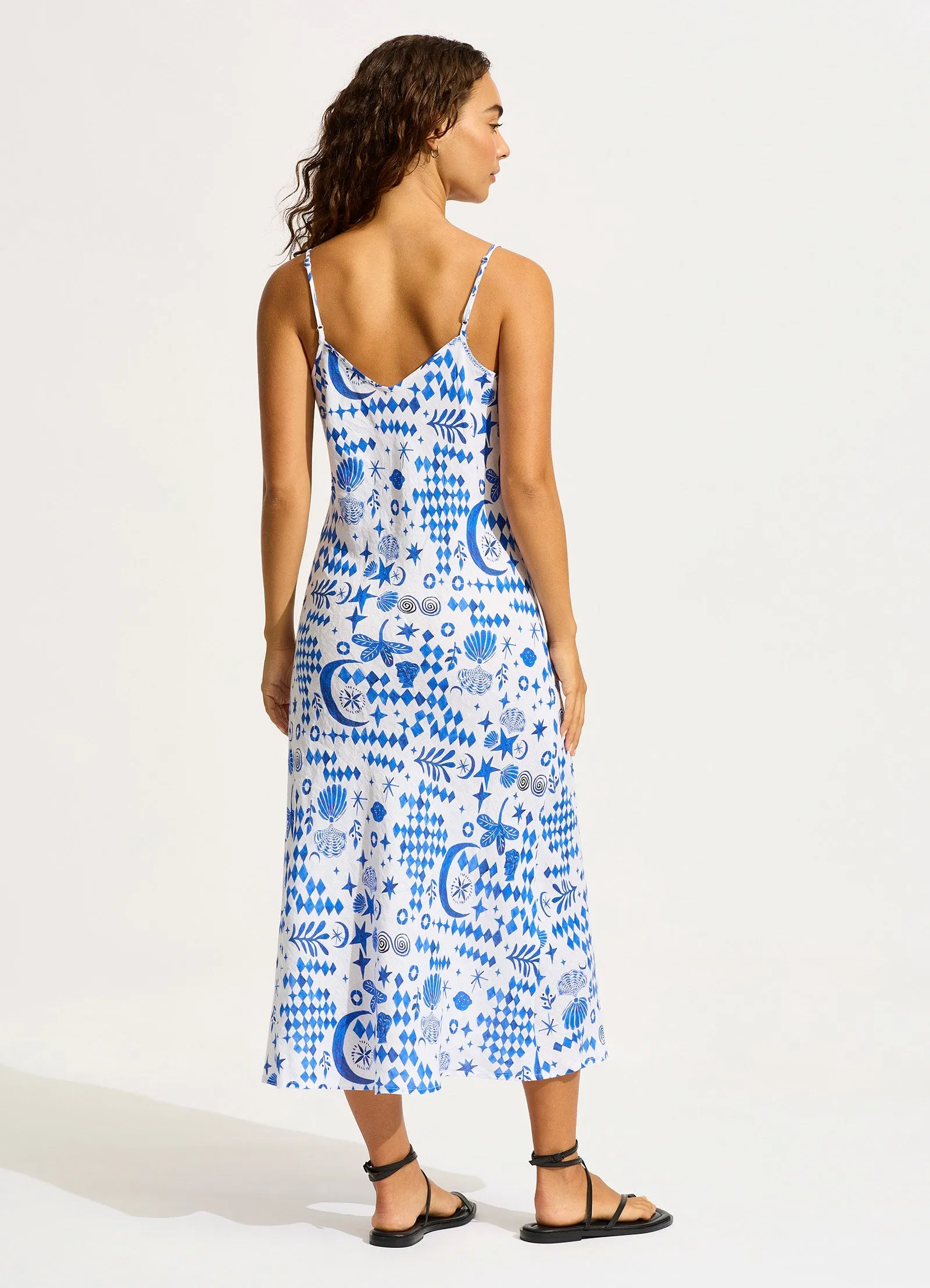 Corfu Midi Dress - Azure