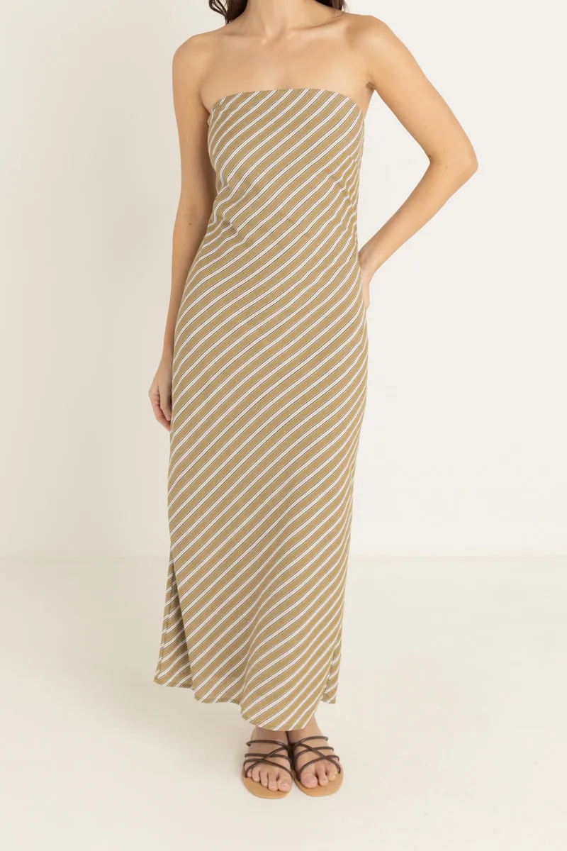 Dalias Bias Midi Dress Olive