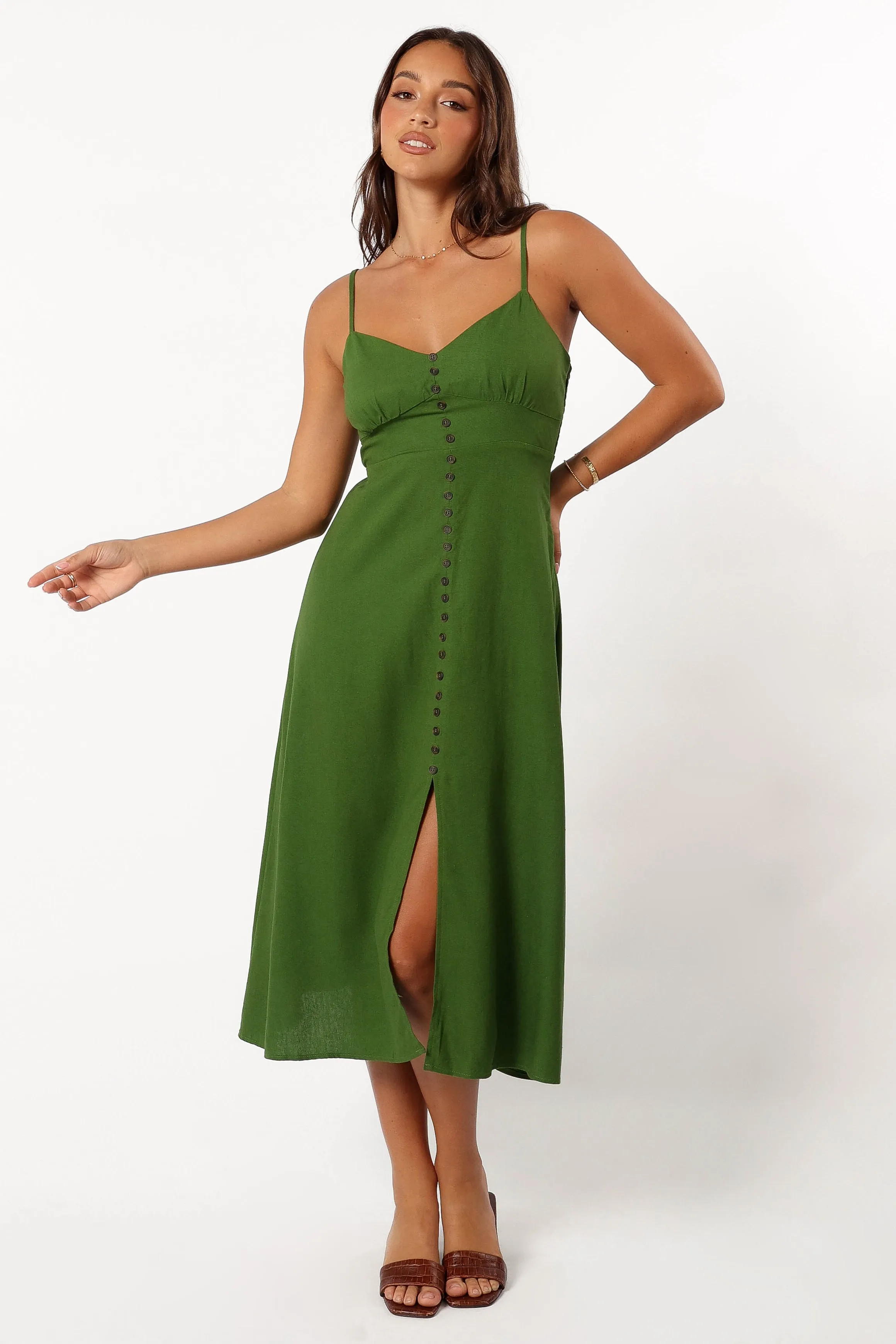 Darby Midi Dress - Ibiza Green