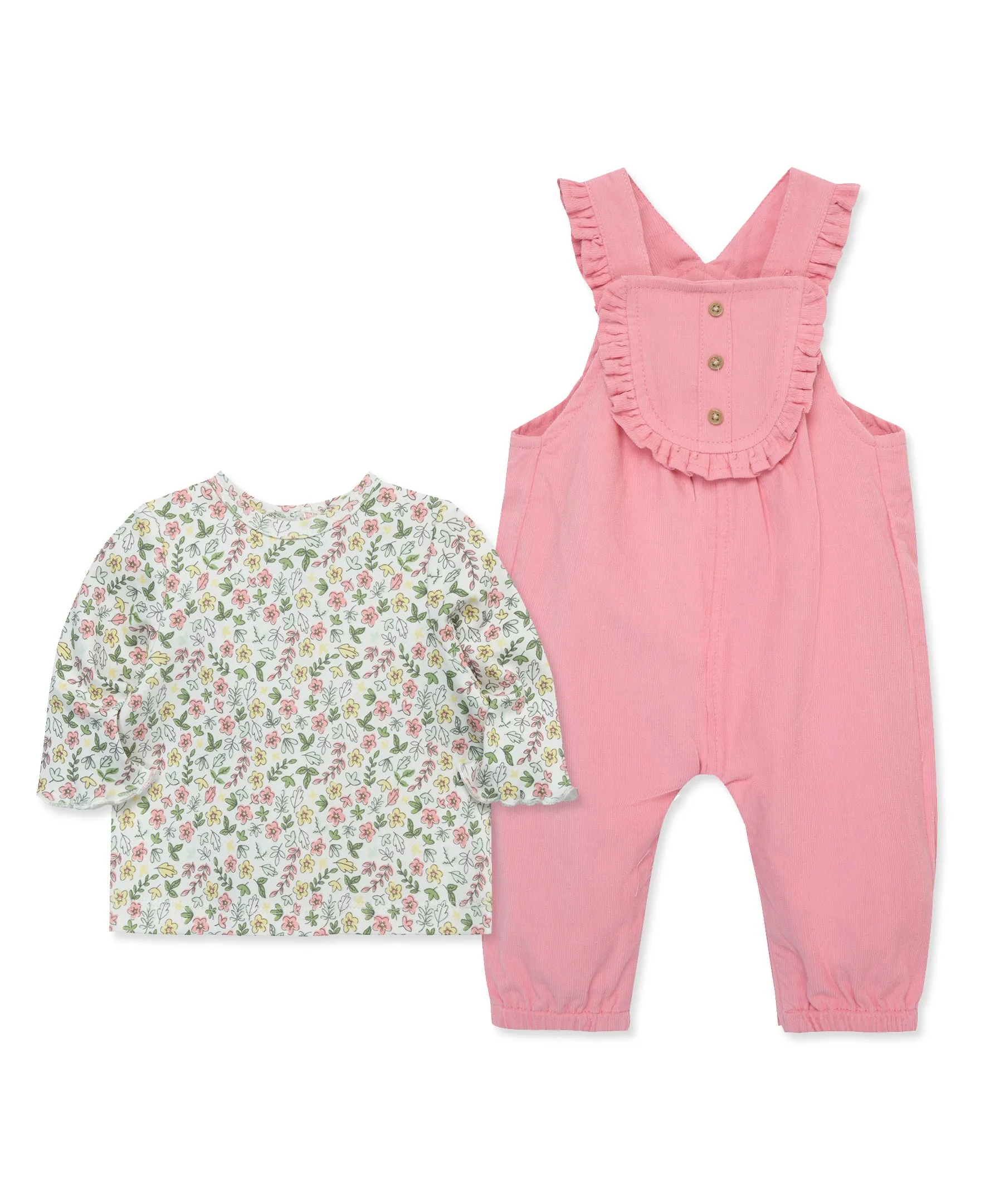 Ditsy Woven Overall Set (3M-12M)