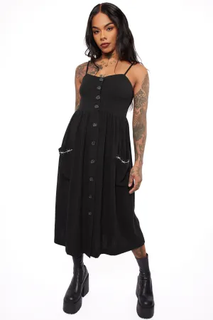 Ebony Button Down Midi Dress