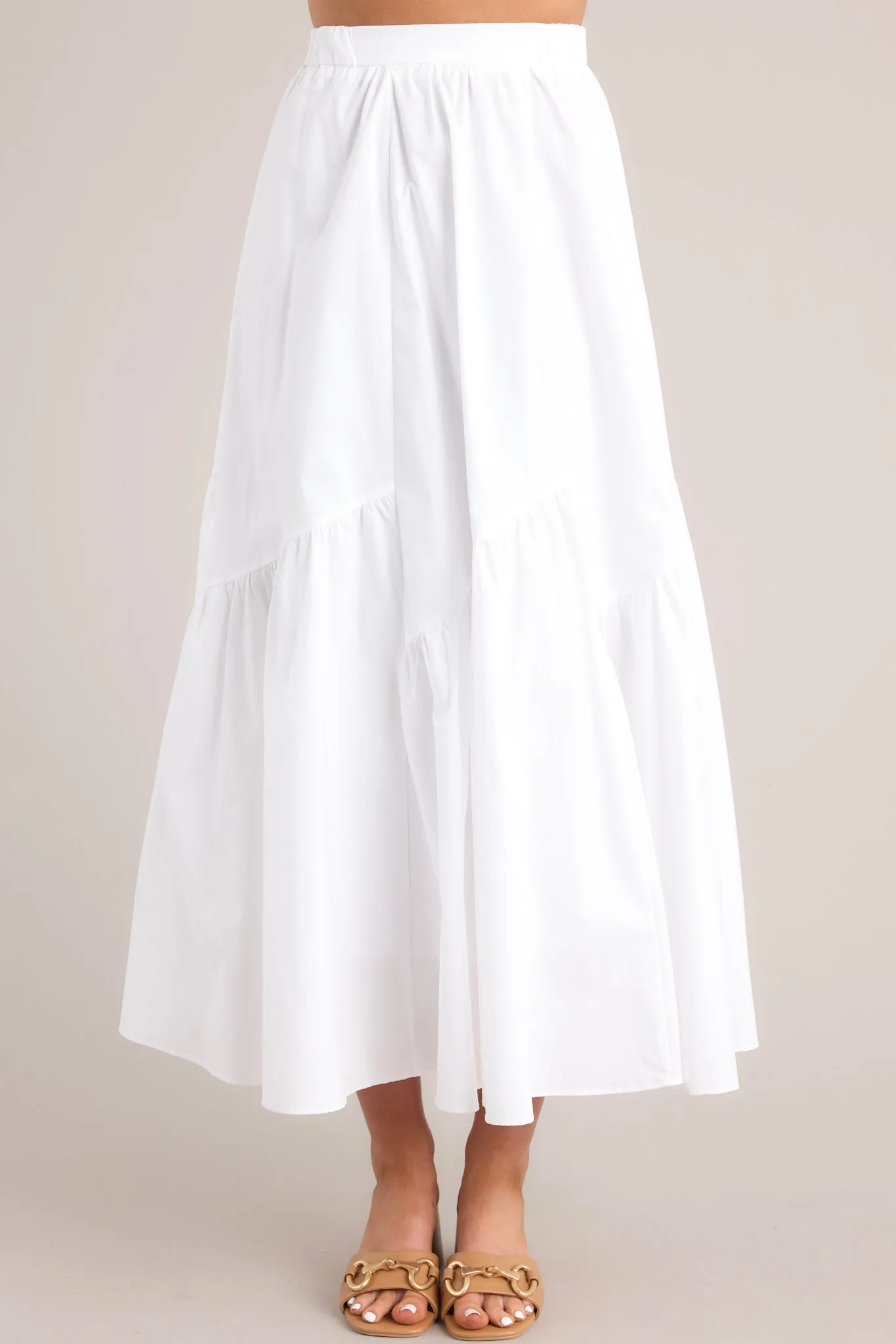 Everyday Magic White Midi Skirt