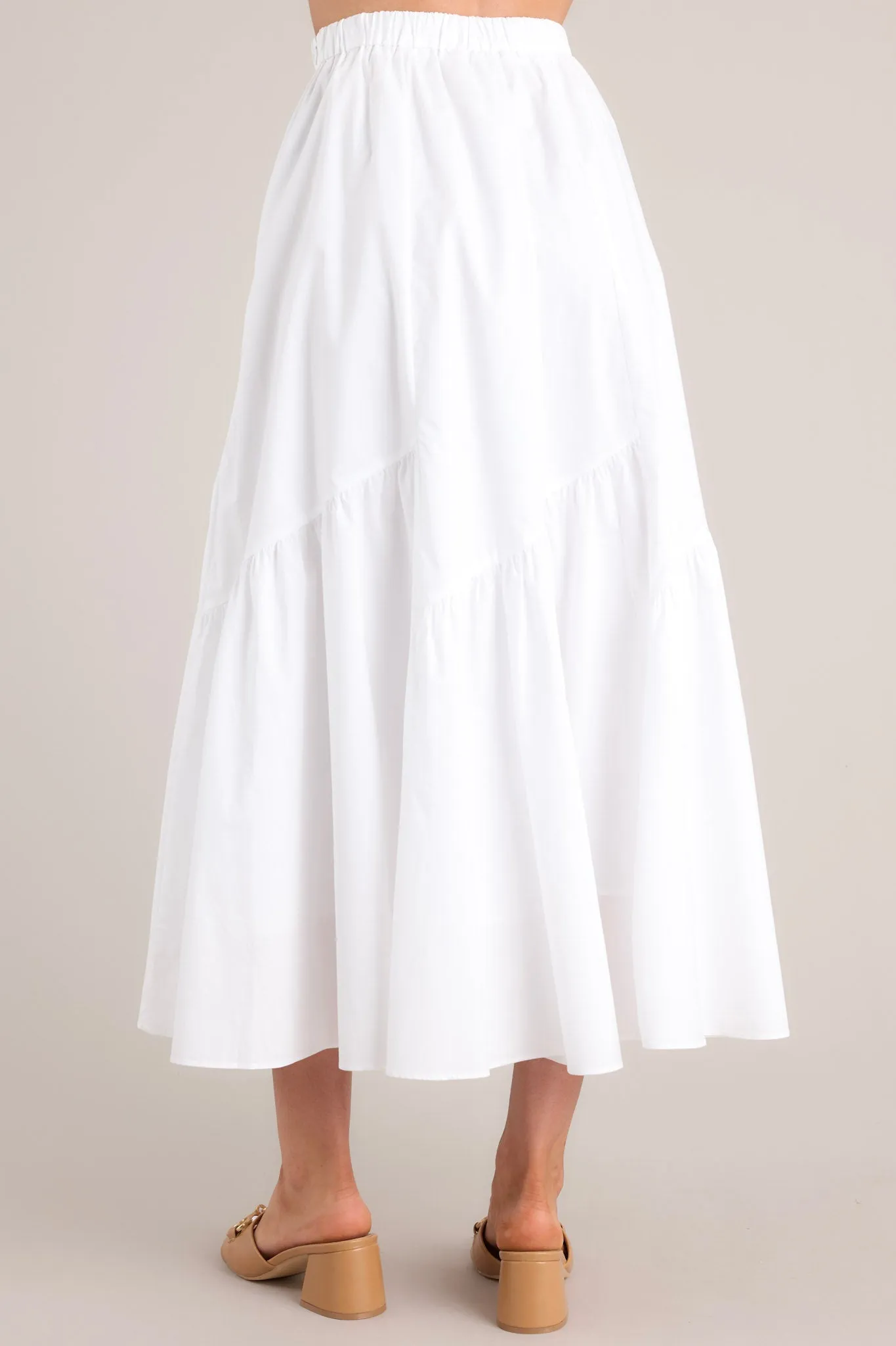 Everyday Magic White Midi Skirt