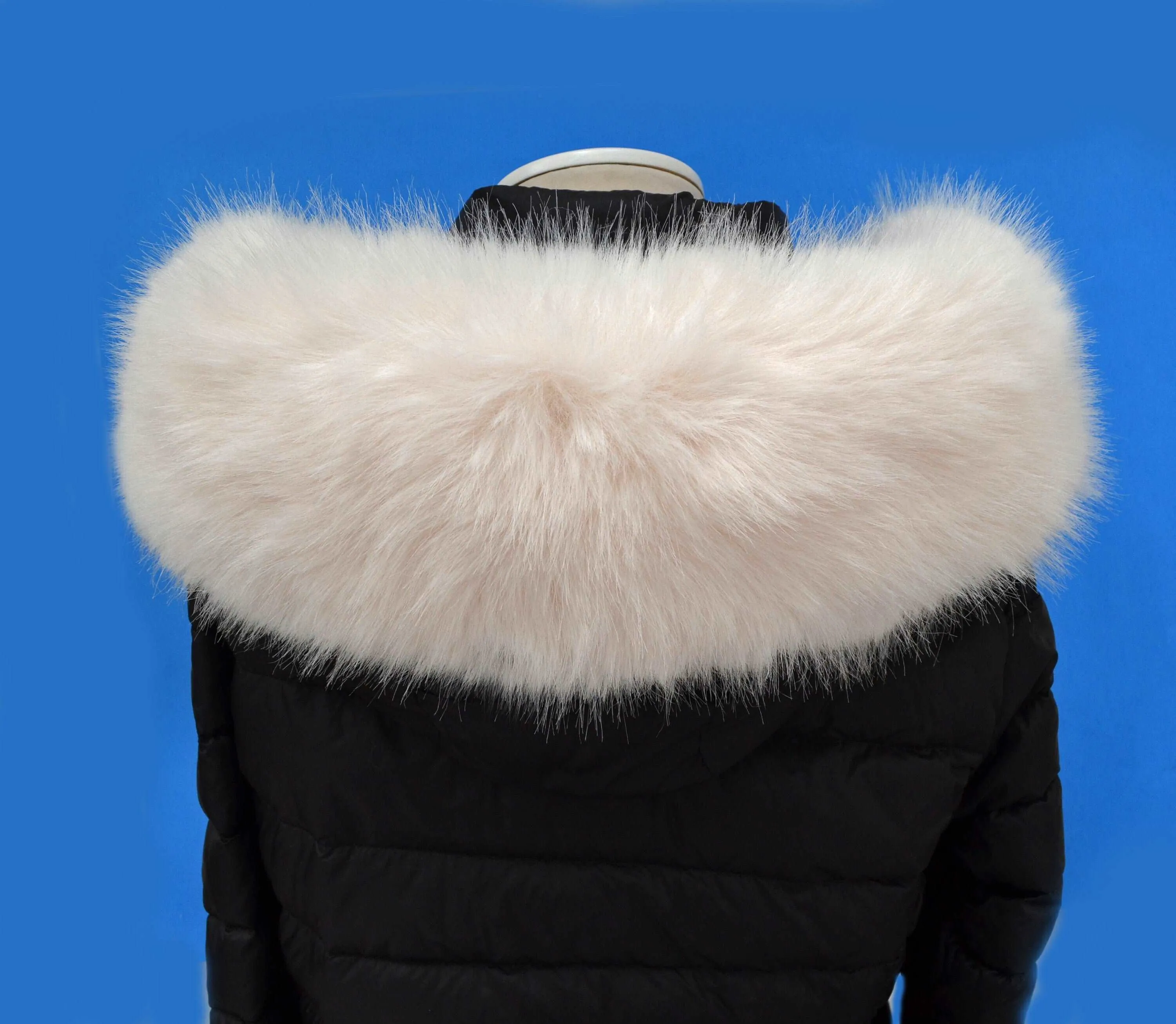 Extra Large Silky Faux Fur Vegan Trim Hood 70 cm, Large Faux Fur Collar Trim, Faux Fox Fur, Fur Ruff, Faux Fur Hood, Jacket, Like Real Fur