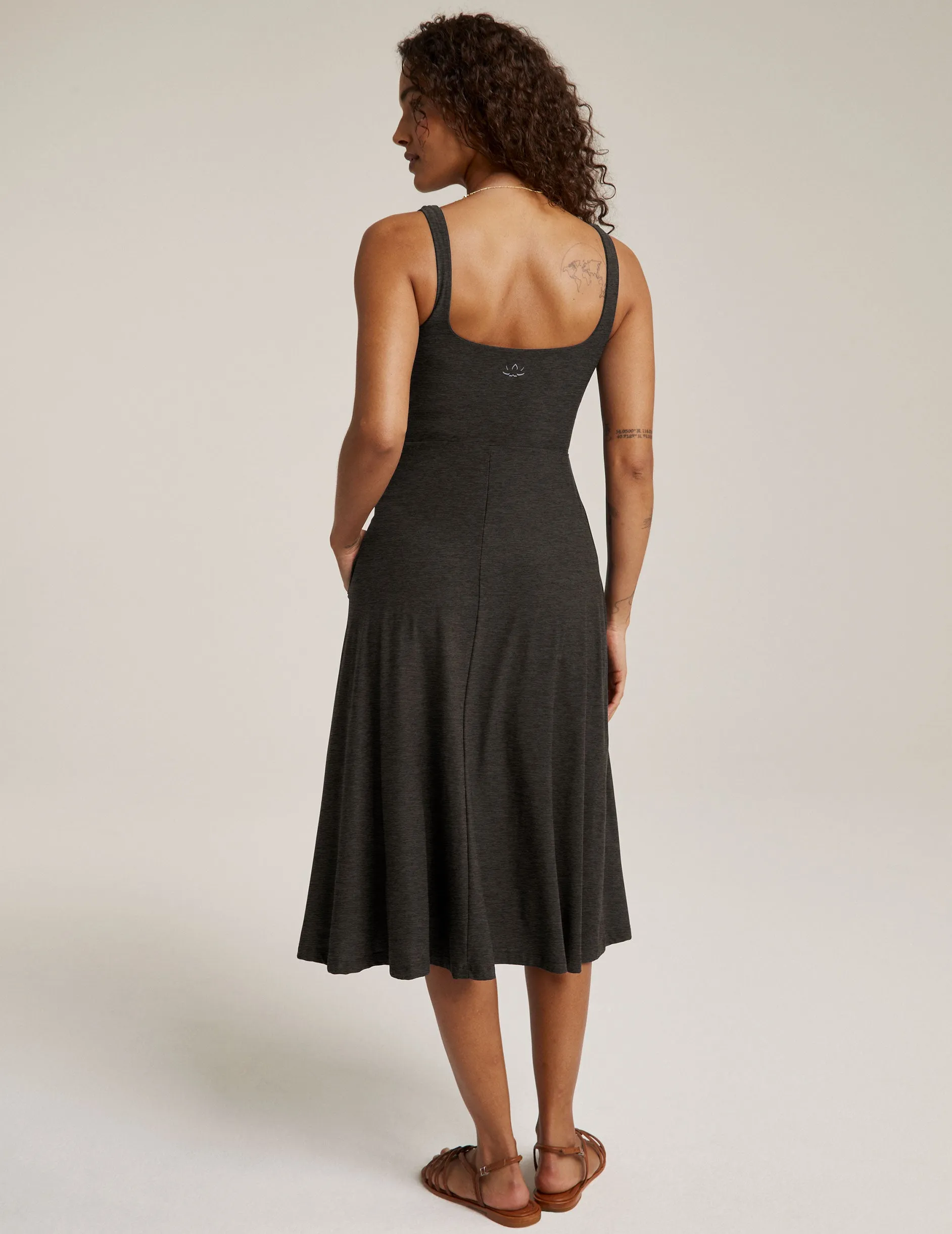 Featherweight At The Ready Square Neck Dress