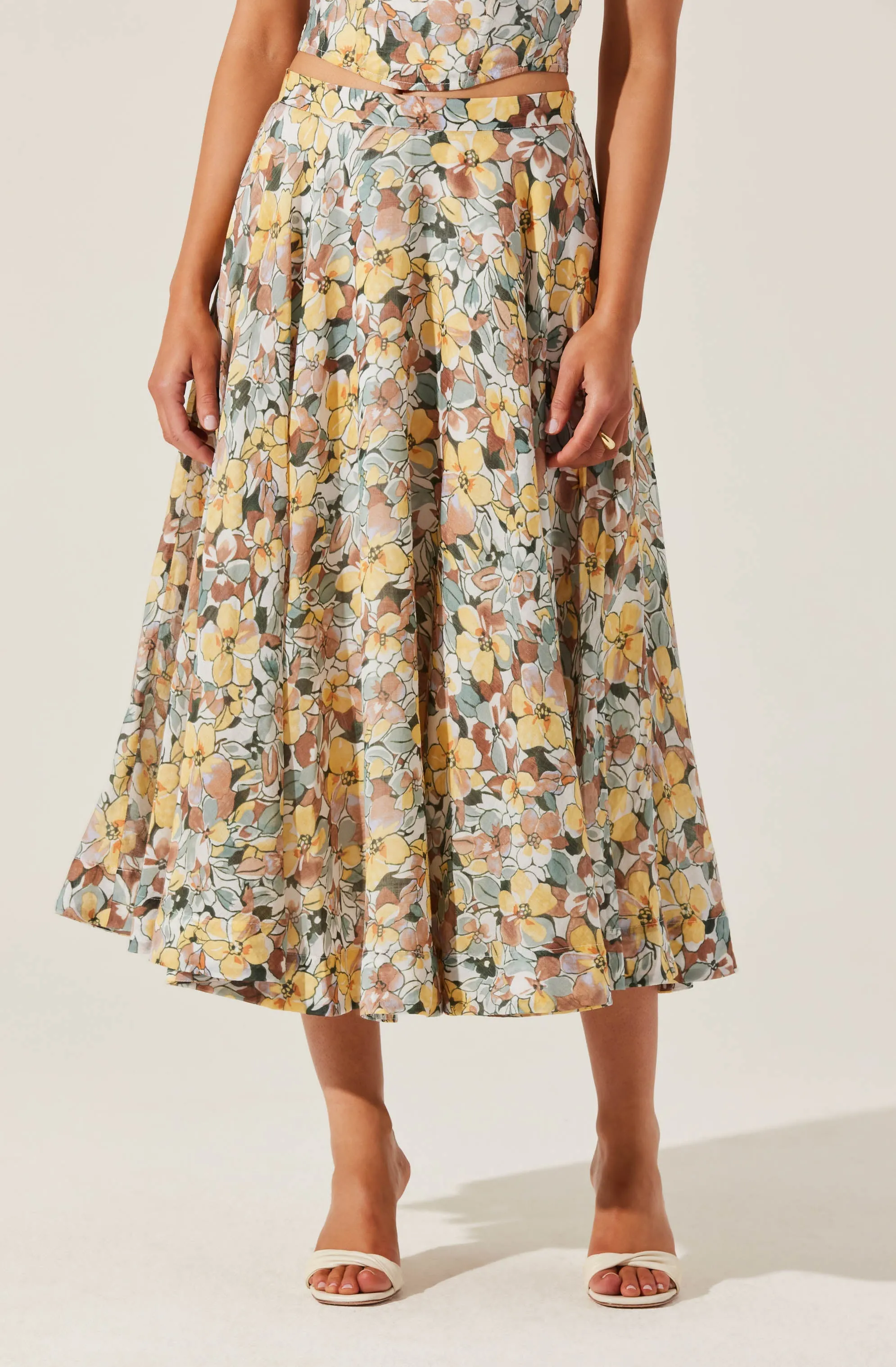 Floral Midi Skirt