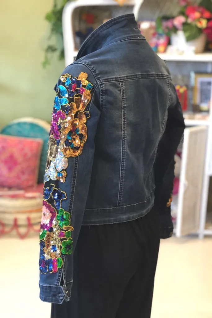 Florida Sequinned Sleeve Jacket