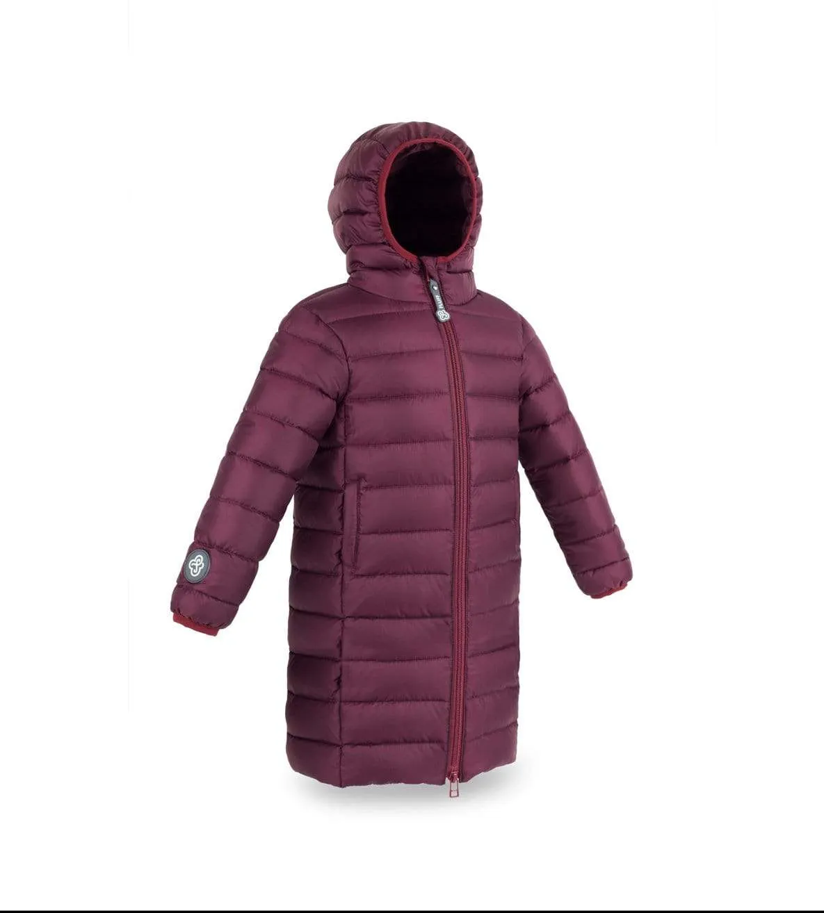 Fluff Down Coat: Burgundy