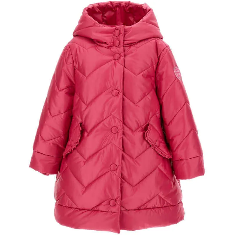 Girls Pink Quilted Jacket