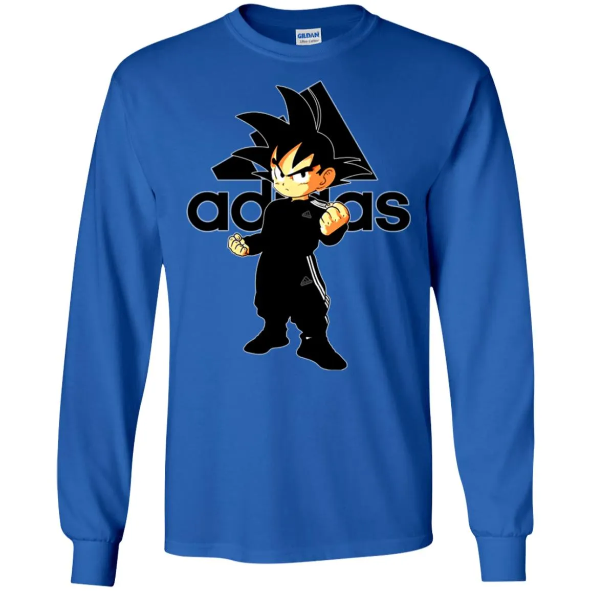 Goku Adidas Black T-shirt Men Long Sleeve Shirt