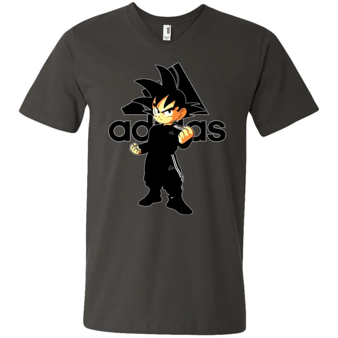 Goku Adidas Black T-shirt Men V-Neck T-Shirt