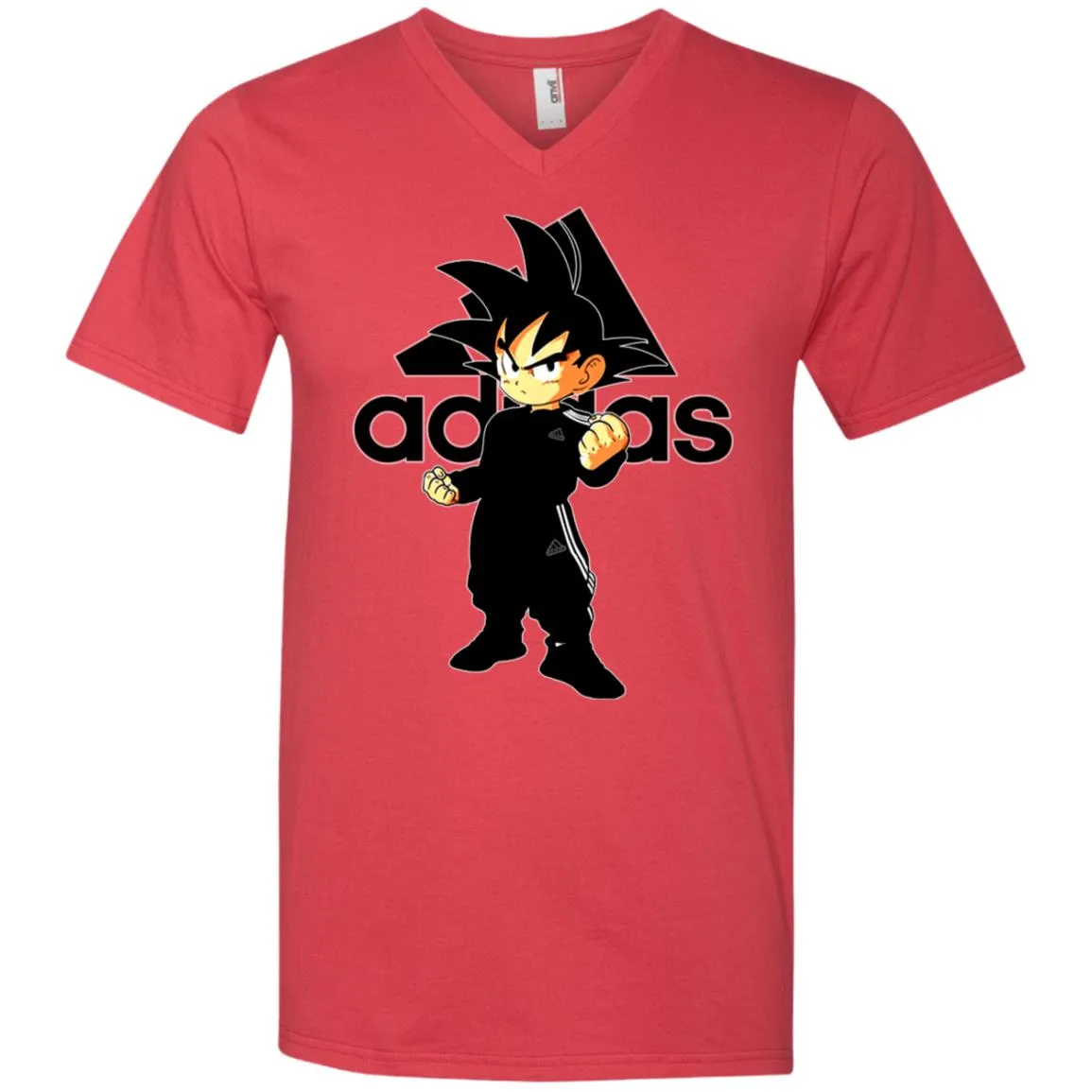 Goku Adidas Black T-shirt Men V-Neck T-Shirt