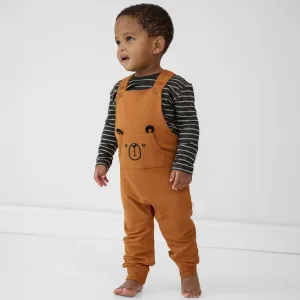 Golden Brown Graphic Overall