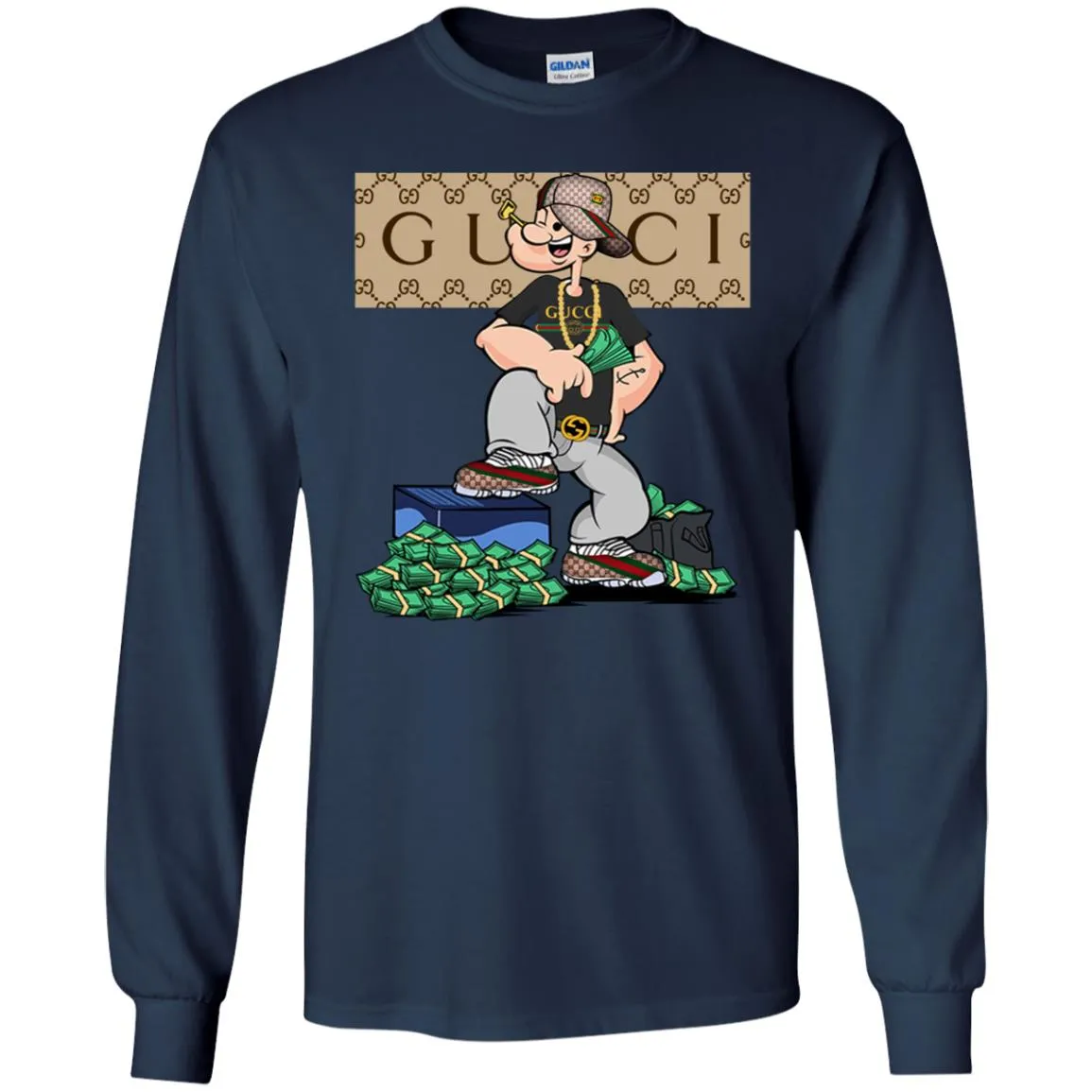 Gucci Cartoon T-shirt Men Long Sleeve Shirt