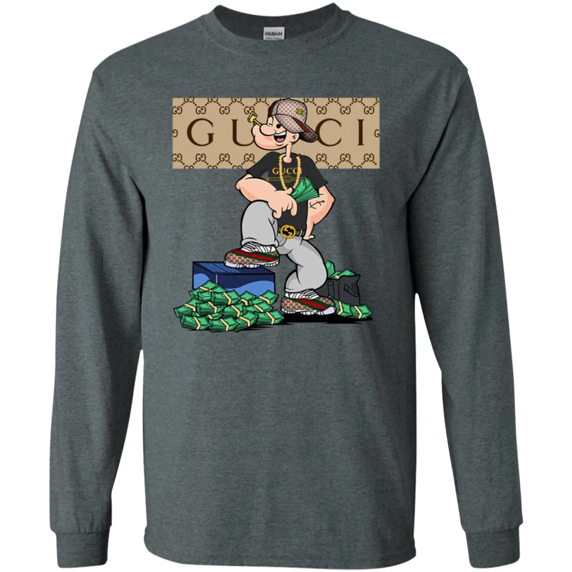 Gucci Cartoon T-shirt Men Long Sleeve Shirt