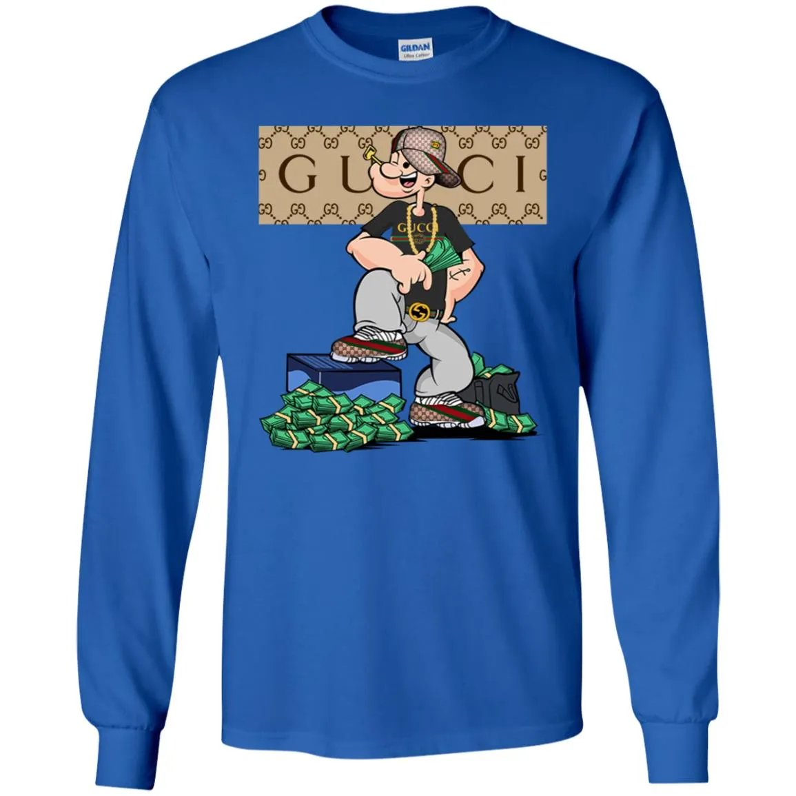 Gucci Cartoon T-shirt Men Long Sleeve Shirt