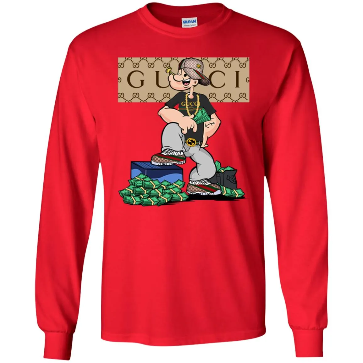 Gucci Cartoon T-shirt Men Long Sleeve Shirt