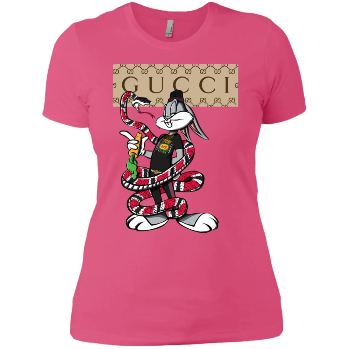 Gucci Rabbit Snake Gift Birthday T-shirt Women Cotton T-Shirt