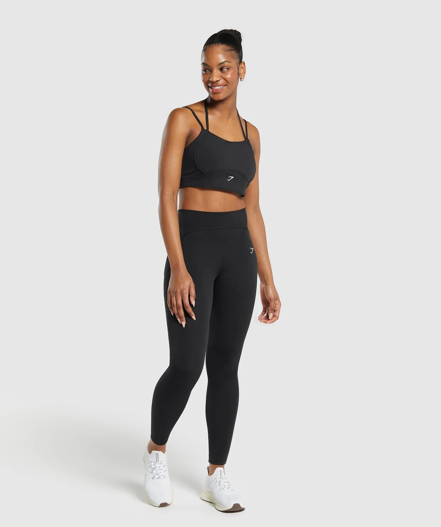 Gymshark Halterneck Crop Cami Tank - Black