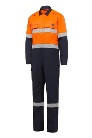 Hard Yakka Shieldtec Fr Hi-Visibility Two Tone Coverall With Fr Tape (Y00055)