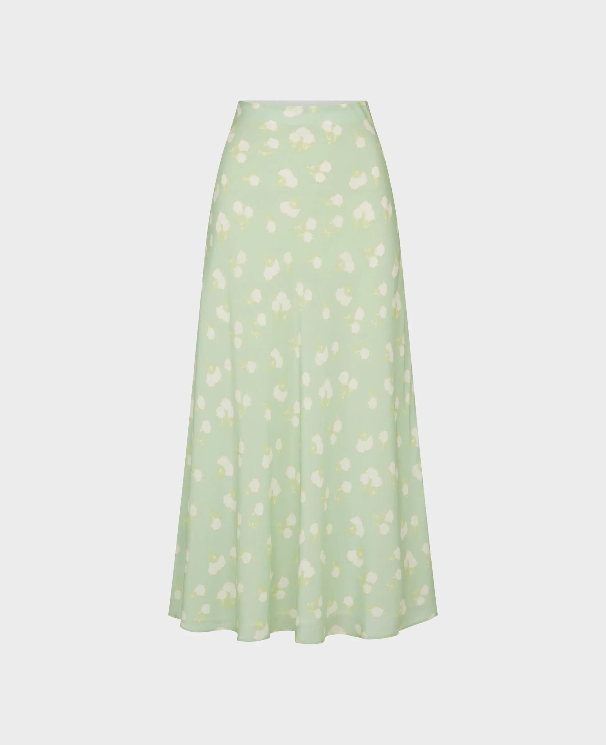 Hutton Floral Print Silk Midi Slip Skirt