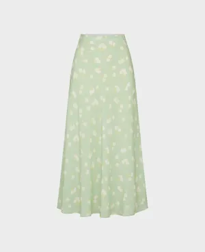 Hutton Floral Print Silk Midi Slip Skirt