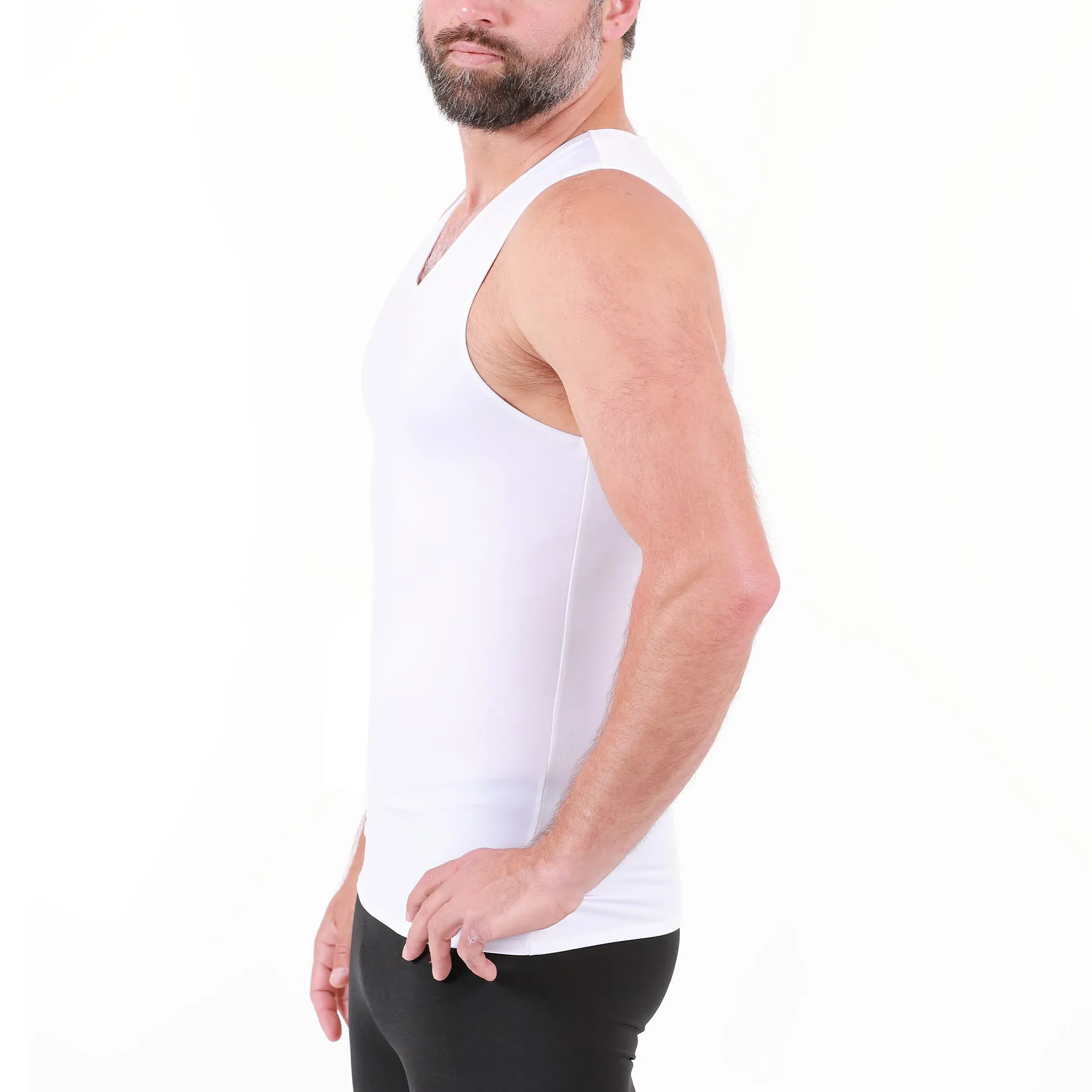 Insta Slim Big & Tall Compression V-Neck Tank VS00N1BT