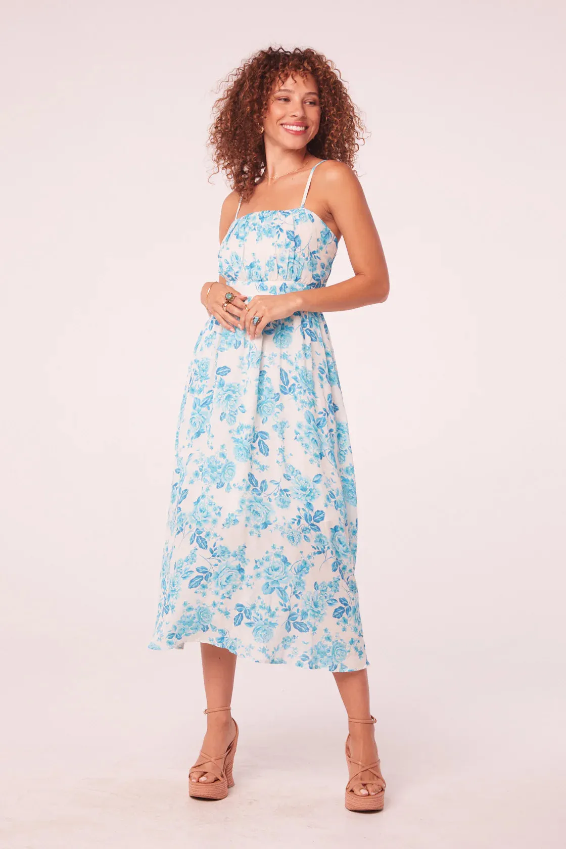 Ithaca Ruched Bodice Midi Dress