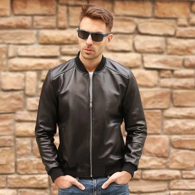 Jorah Men's Classic Bomber Leather Jacket